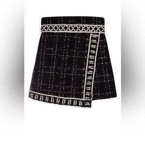 NWT Elisabetta Franchi tweed asymmetric shorts IT40